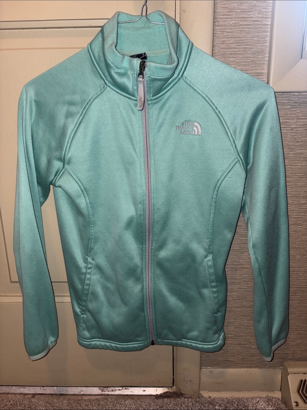 The North Face Kids Mint Green Full-Zip Fleece Jacket